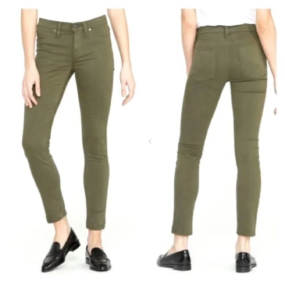 Frame Green Platoon Le High Skinny Cotton Blend Denim Jeans Pant 30